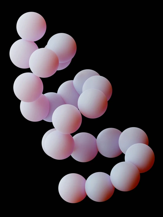 a group of balls on a black background