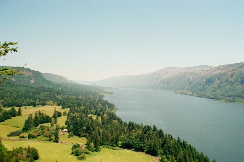 a large body of water surrounded by mountains