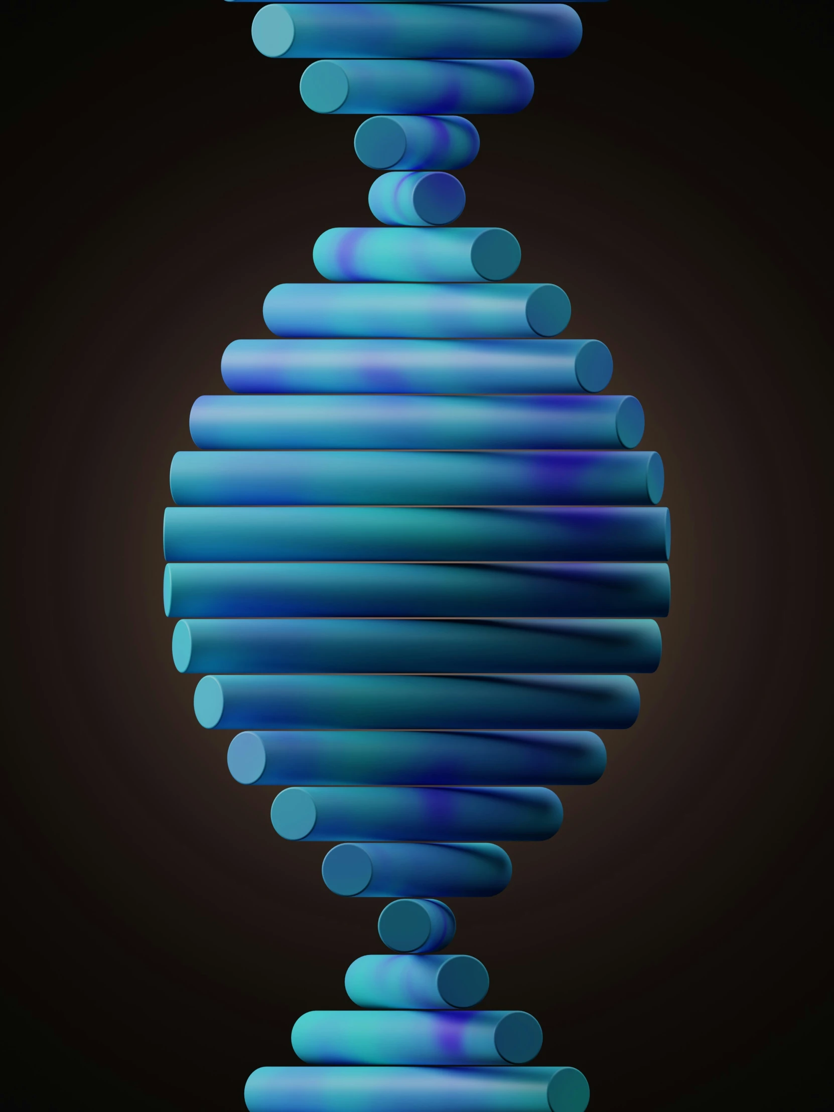 an abstract, artistic poster with blue circles