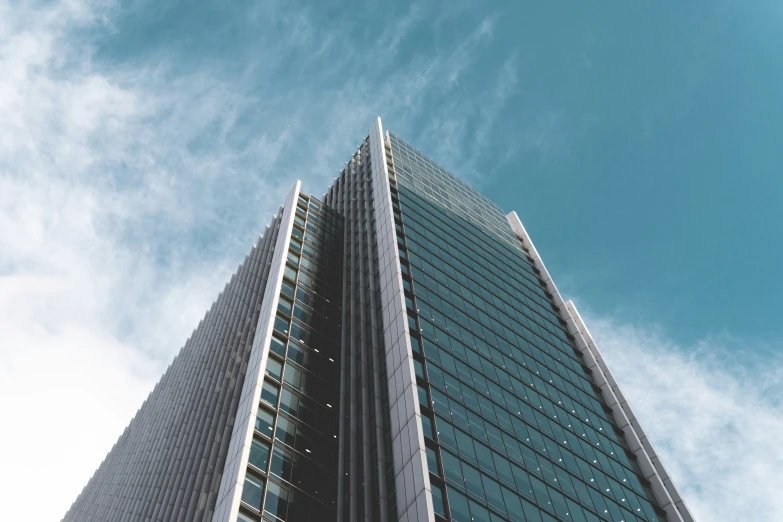 the high rise of a building with many windows