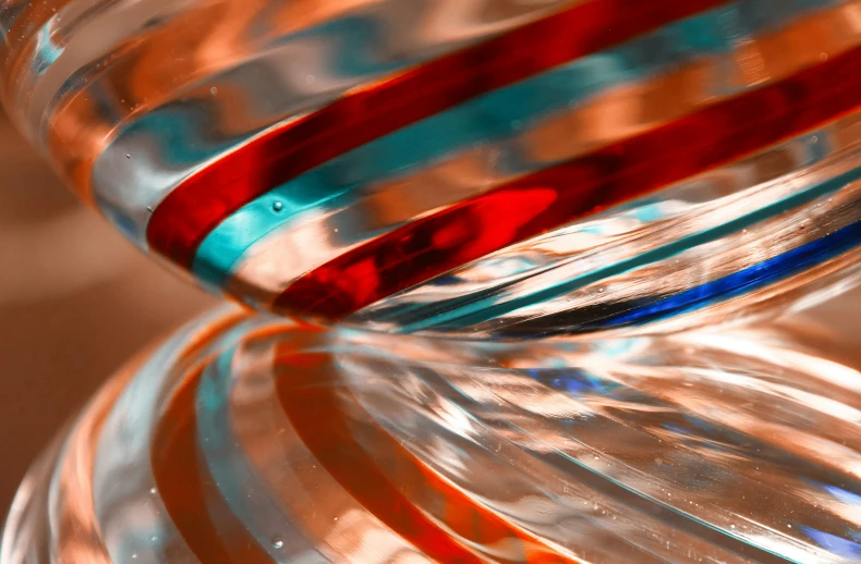 there is a close up view of glass that has been placed on the table