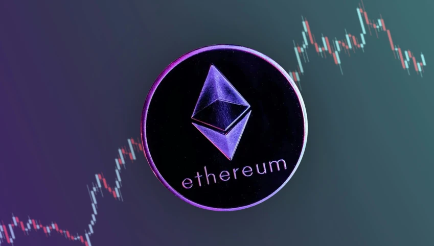 the ethereum crypt sign is on the side of a wall