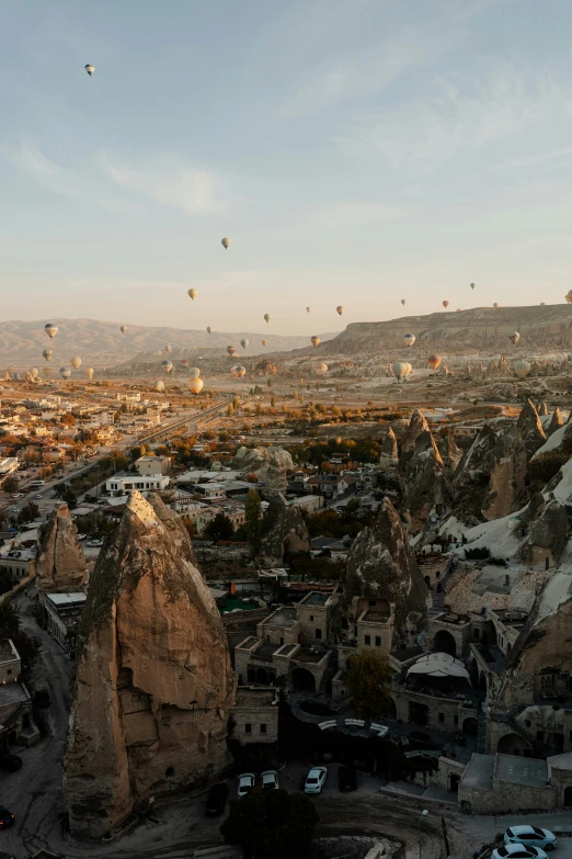 a bird's eye view of an ancient town