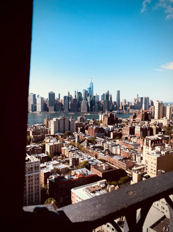 city view from an elevated observation point in new york