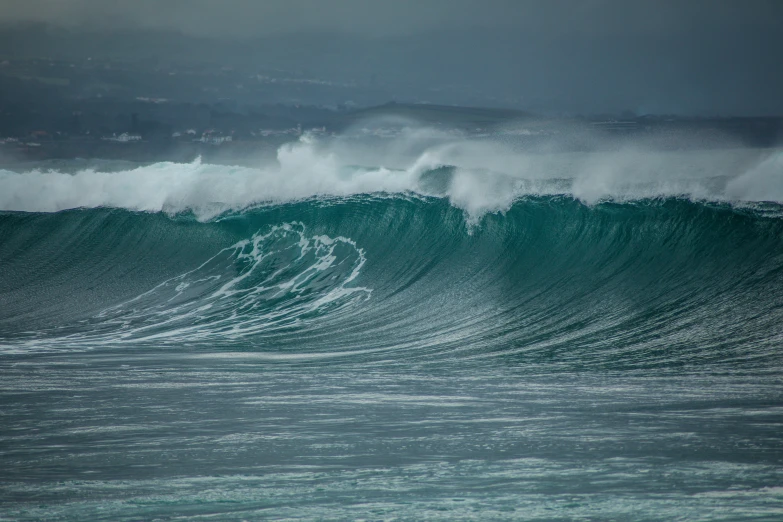 the big waves are very close together on the water