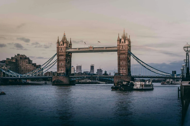 a bridge that has several clocks on it