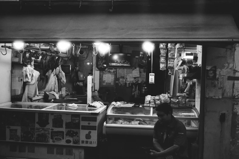 an open front window in the night time