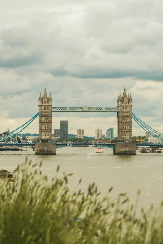 london, england, uk, tower bridge with tall buildings