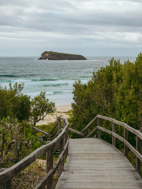 this path leads to an island in the distance