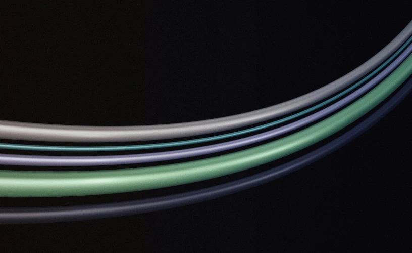 an abstract pograph shows lines of colored tubes