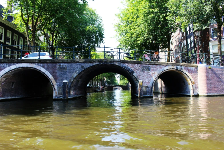 a road bridge that has cars on it