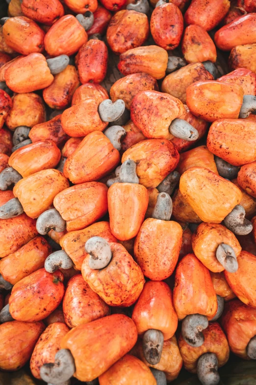 sweet potato cut up into balls piled together