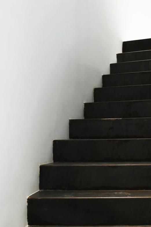 some black and white staircases in a corner