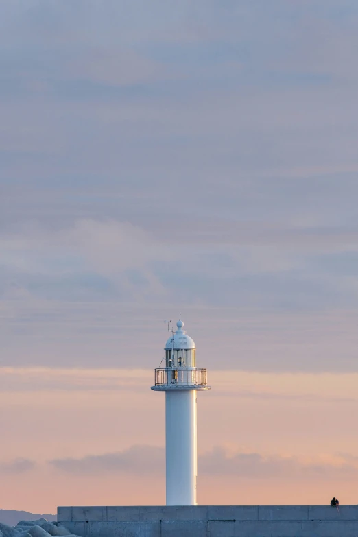 the lighthouse is situated right beside the water