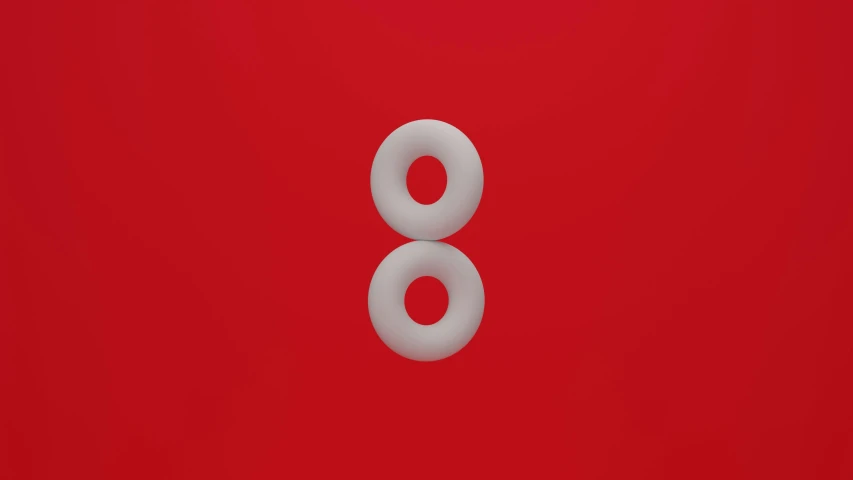 a number eight on red with the bottom three of the numbers down