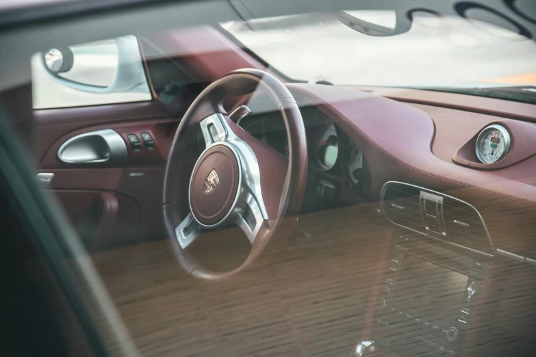 inside view of dashboard and interior of modern vehicle