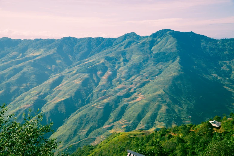 the mountains that look like they are being cut to eat