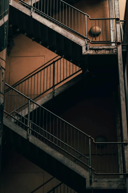 two sets of stairs going to another floor