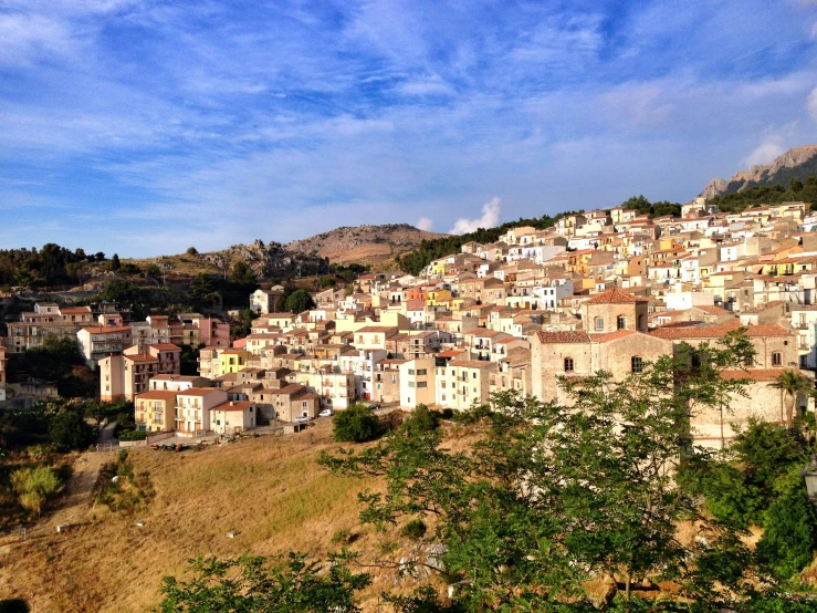 a small village in the middle of the mountains