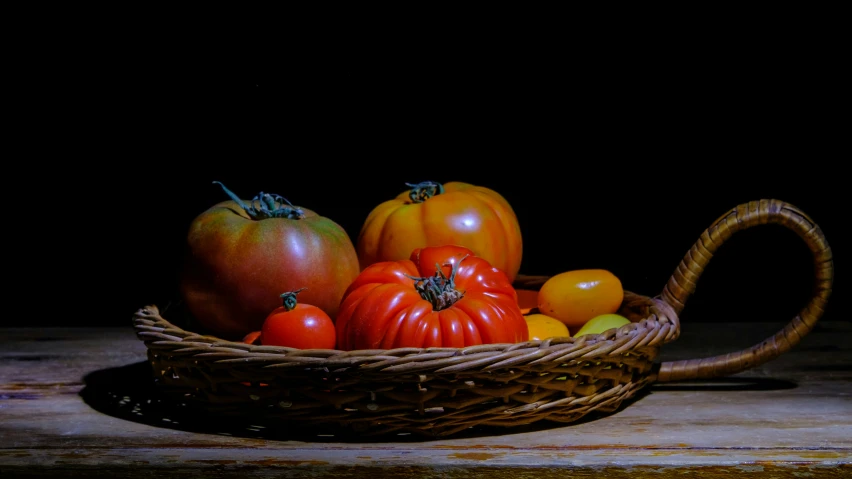 a basket full of vegetables on a table