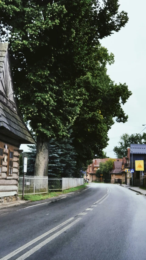 a street with a few buildings around it