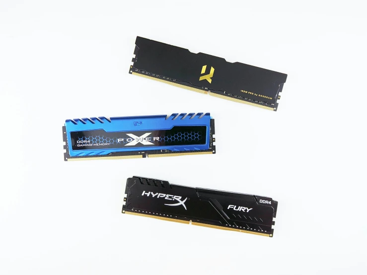 two memory devices are shown sitting on top of each other