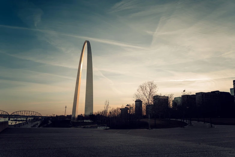 the washington monument, and another building in the background