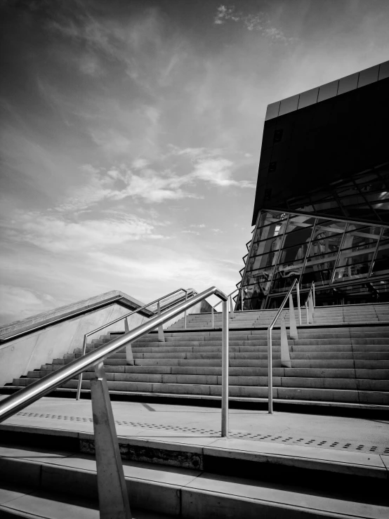 an escalator at the footbridge at a public park