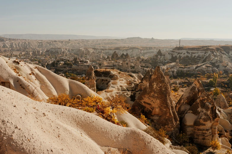 a desert valley surrounded by lots of rocks