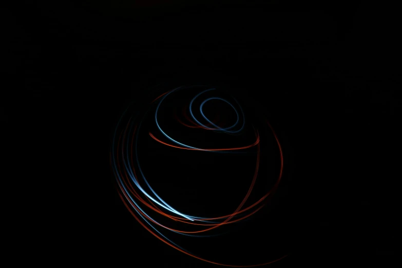 light painting in the dark with small circles of light