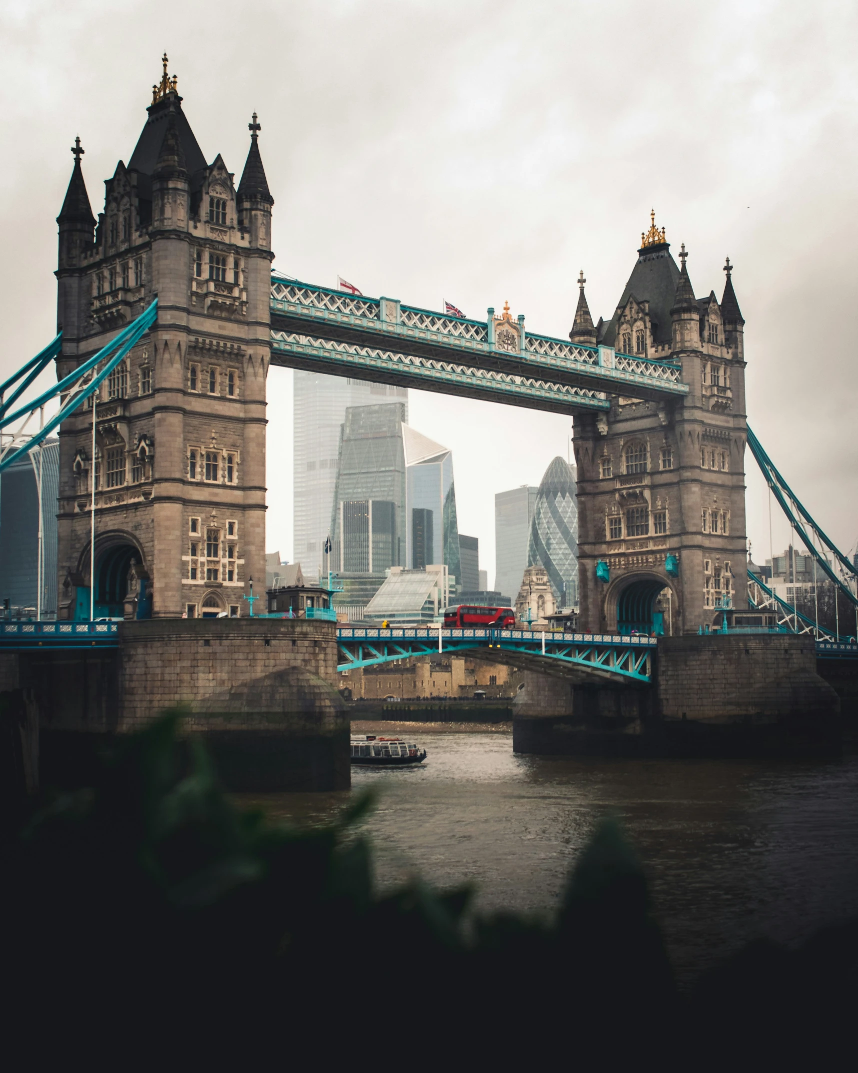 view of the famous bridge from below it