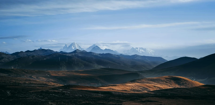 an artistic pograph of the view over mountains