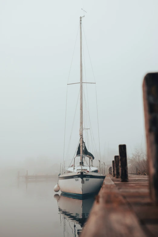 a sailboat floating in the middle of a lake