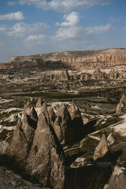 view from the top of mountain of a valley and rock formations