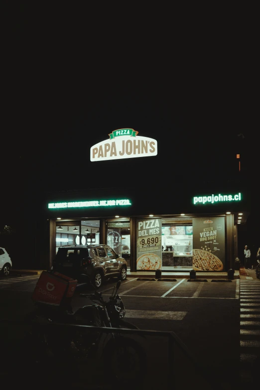 a restaurant with pizzas for only two cents is on the street corner