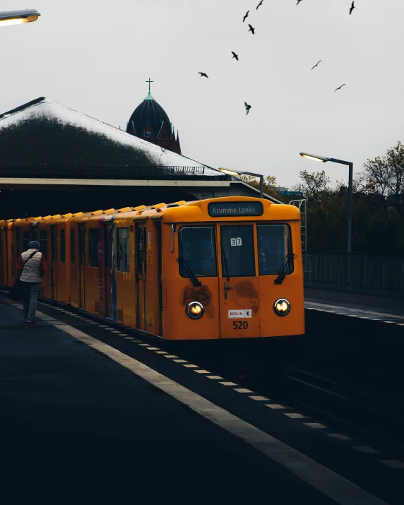 a train that is standing at the station