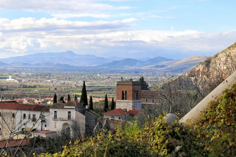 view of a city from top of a hill