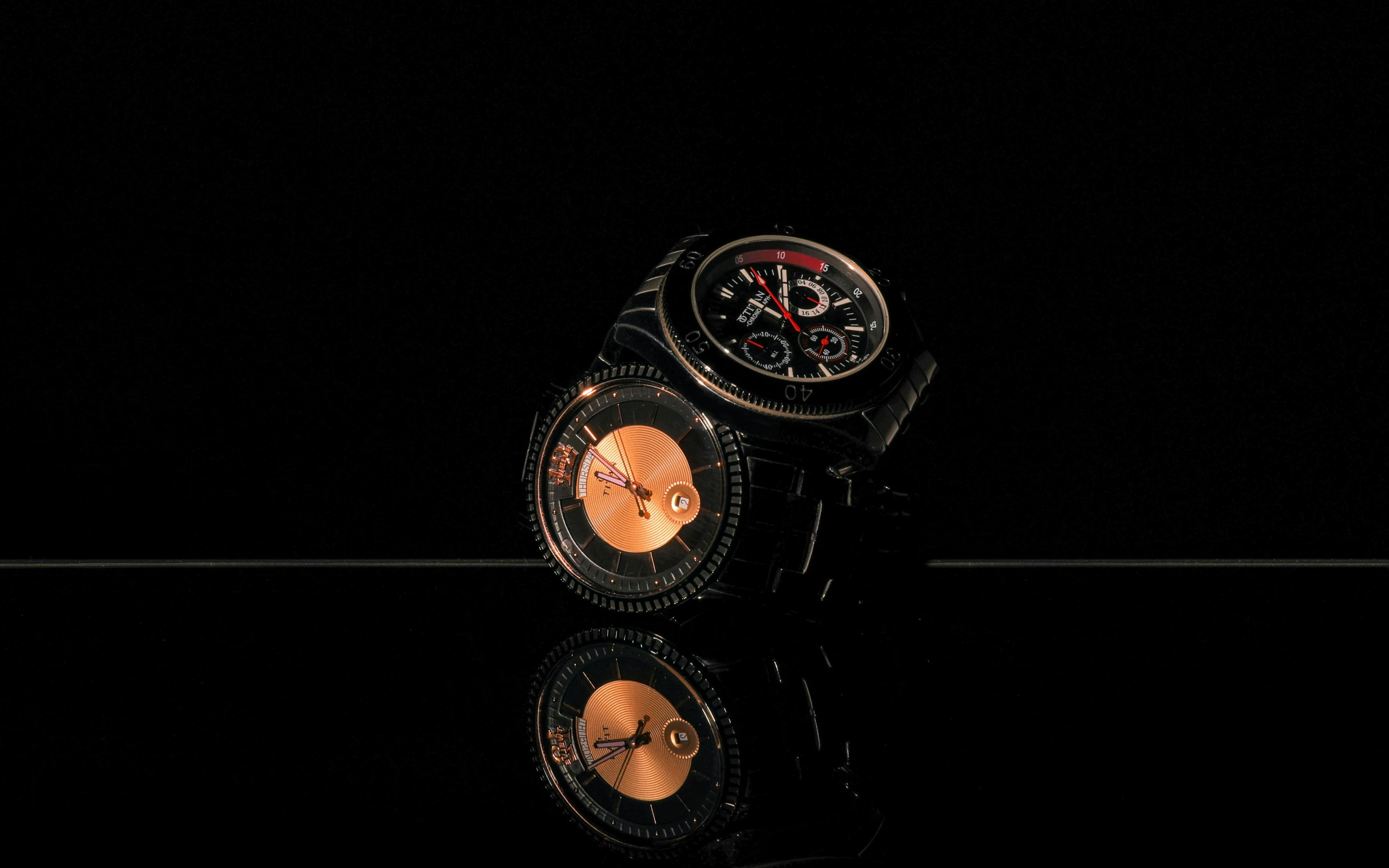 a very nice watch with a black background