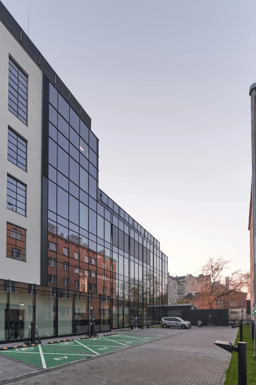 two large buildings sitting next to each other