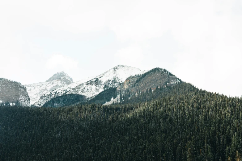 a mountain with some snow on the top