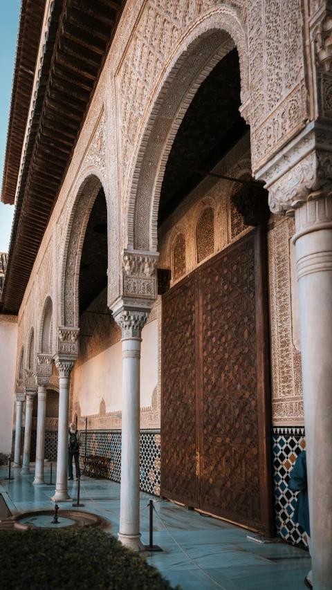 ornate architecture and walls are beautifully decorated