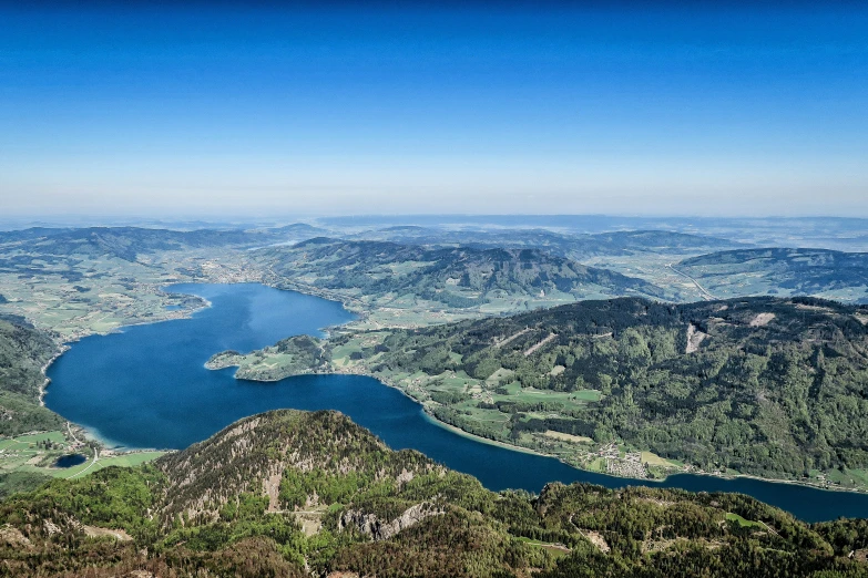 view from a plane on a clear day