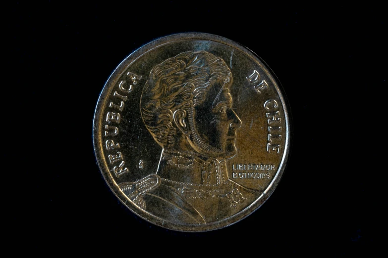 a picture of an american coin, taken from above