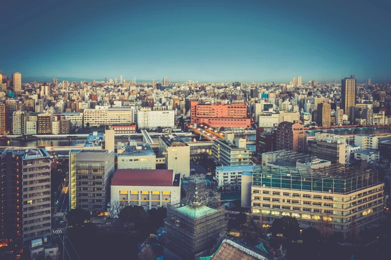 a view from above a high rise building and lots of tall buildings