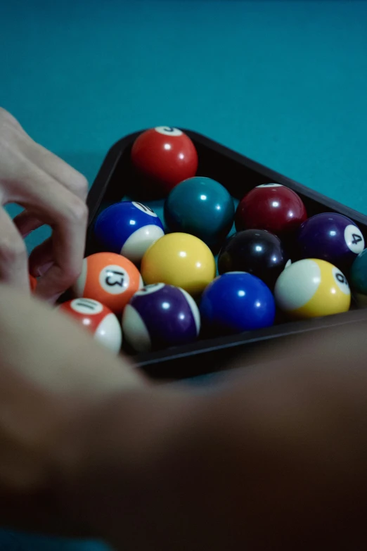 a pool ball game that involves several pool balls