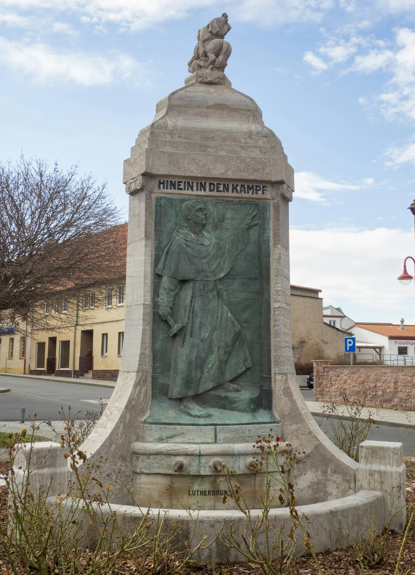 a large monument sitting on top of a field