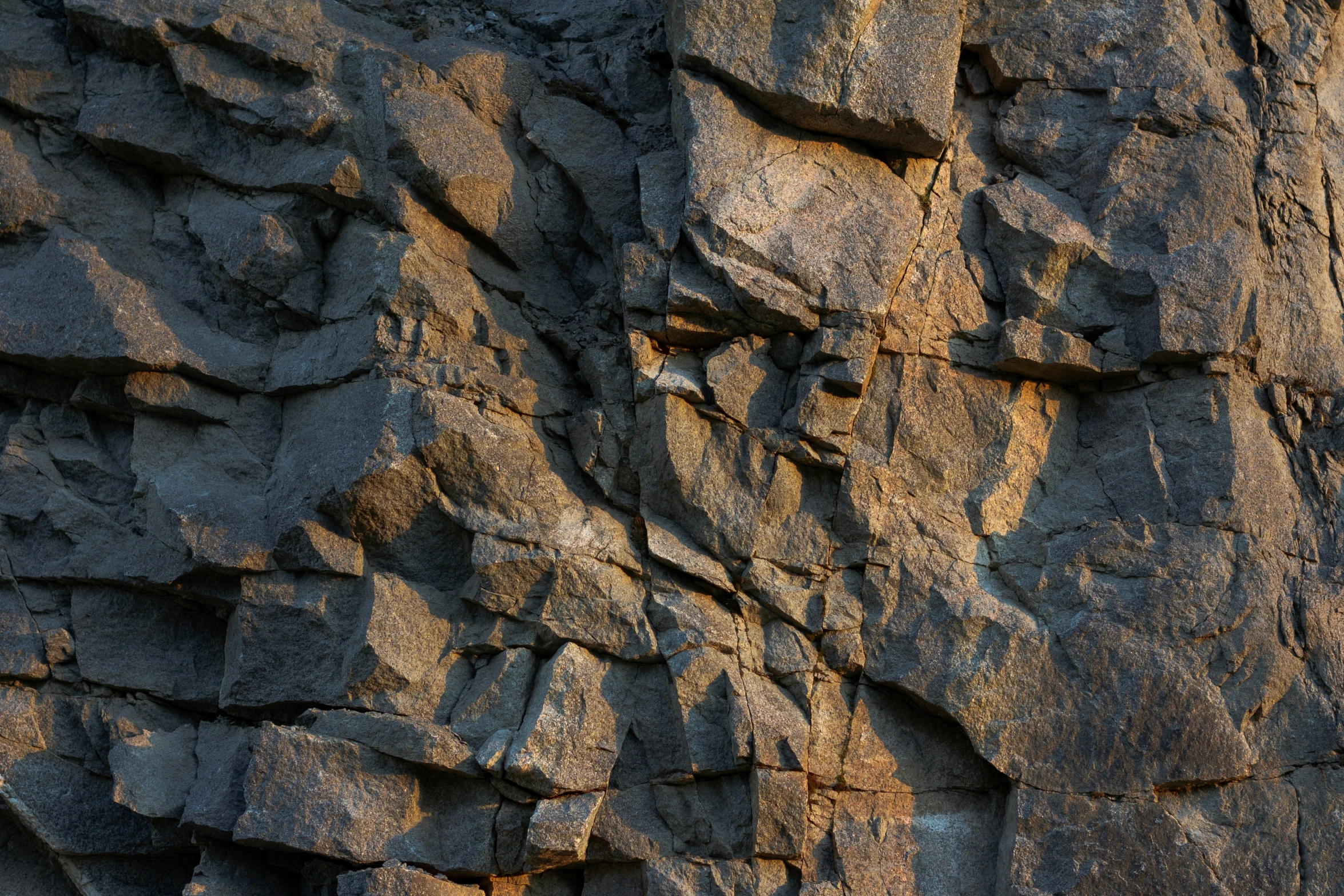 a rock face with several different markings on it