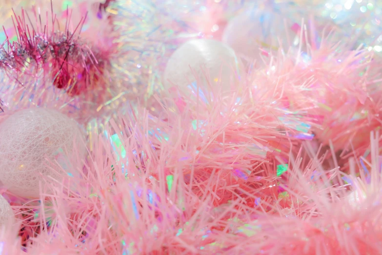 this is a close up of a bunch of glitter balls