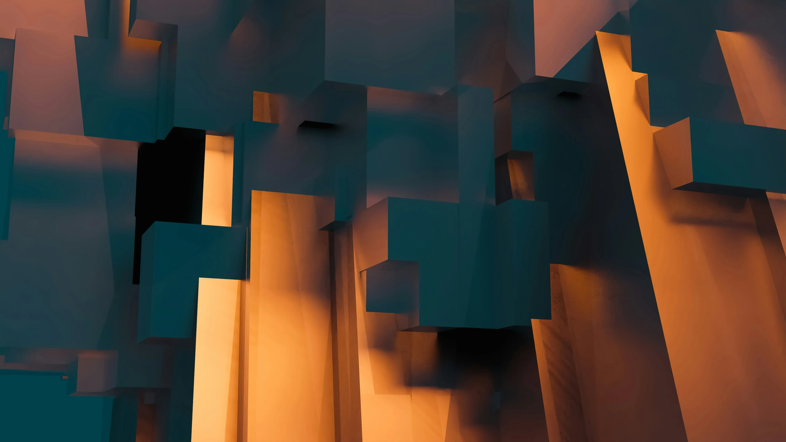 an abstract background featuring many blocks of brown and green
