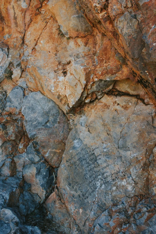 the texture of the rock is made up of small rocks